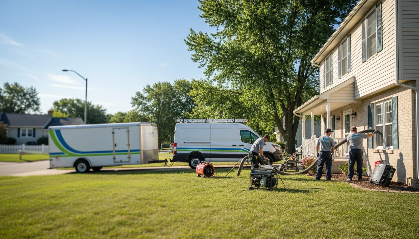 Flooded Basement Restoration And Cleanup With Repair in Elkhart, IL near me
